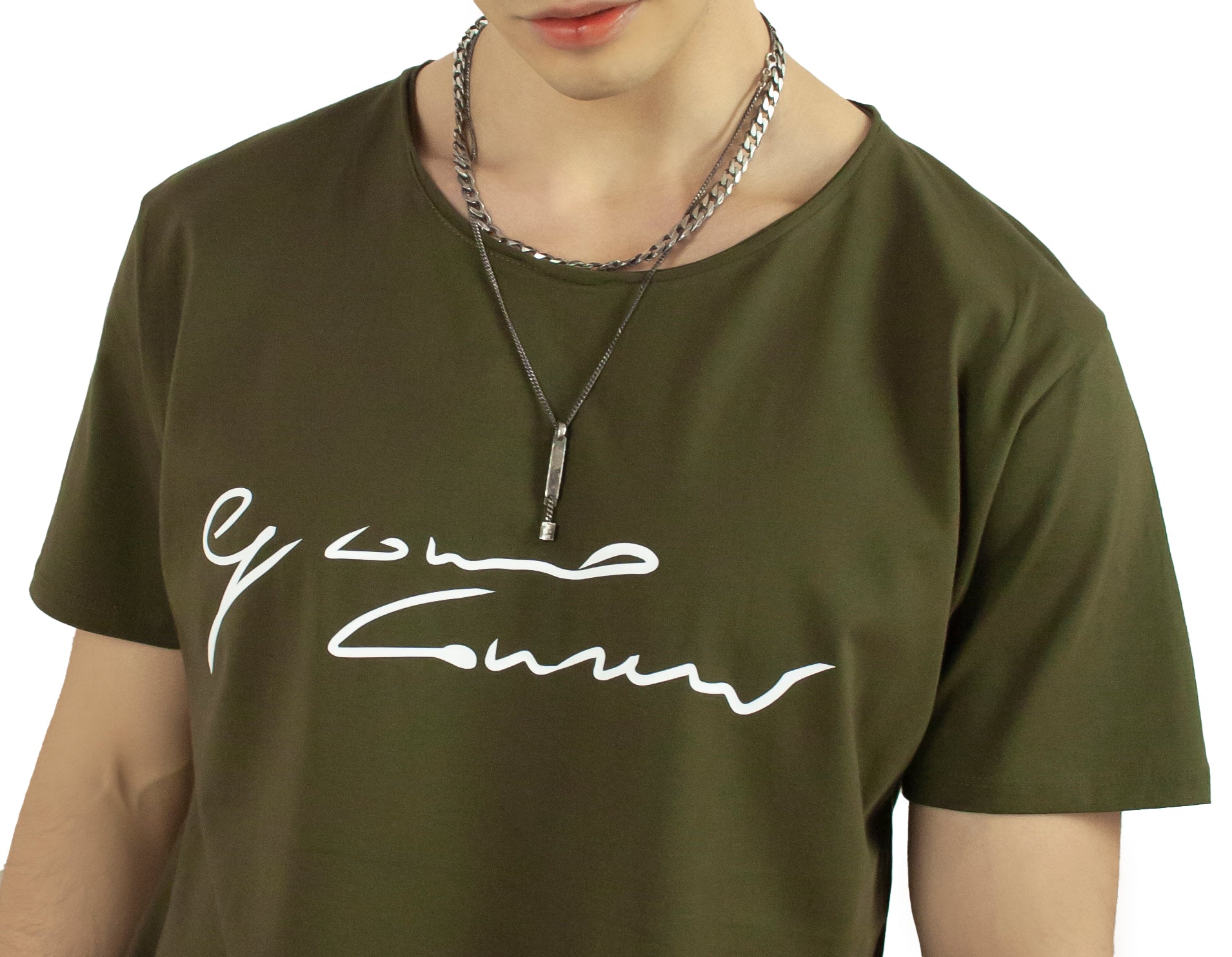 Elegant short-sleeved T-shirt for men in green